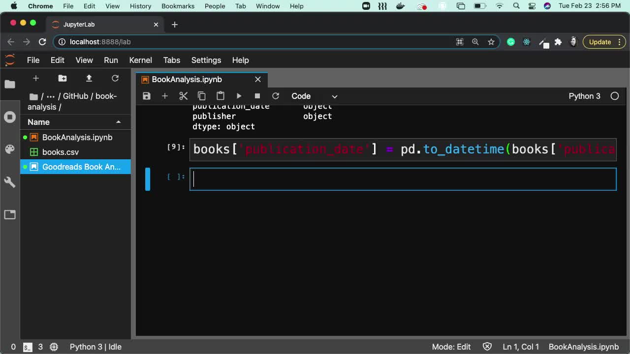 Analyzing Books with Pandas
