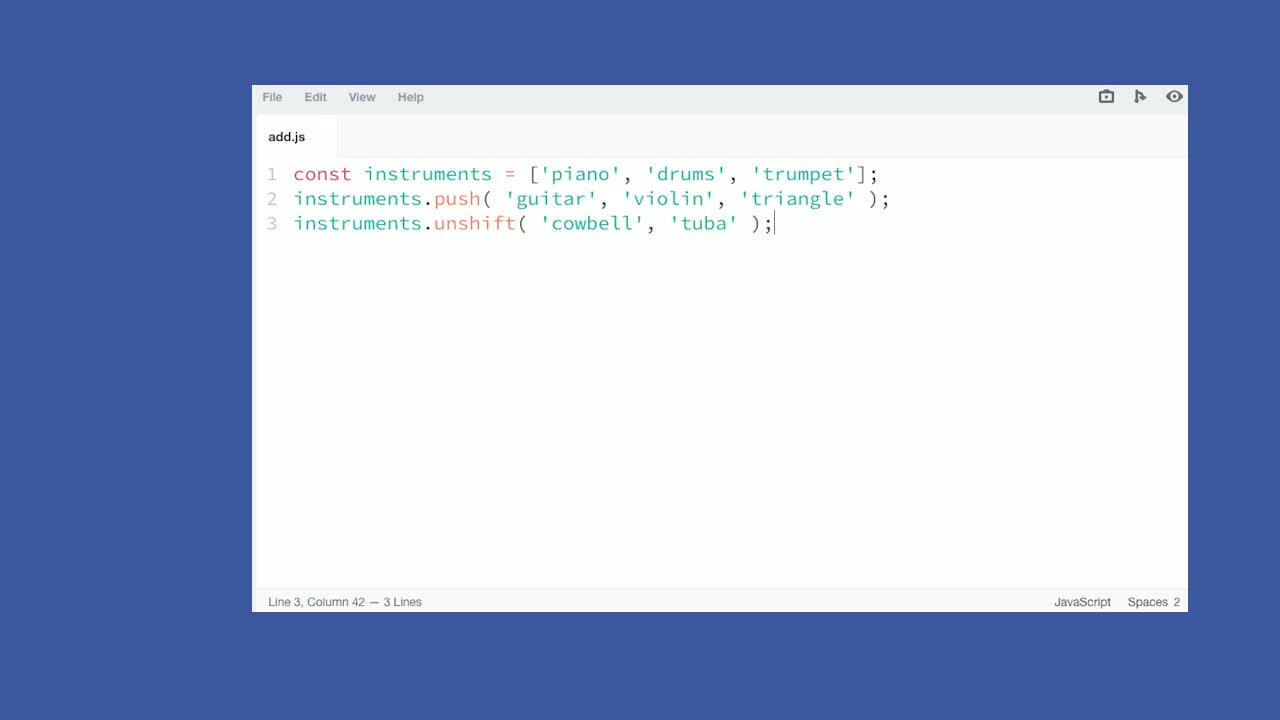 Remove Elements From an Array (How To) | JavaScript Arrays | Treehouse