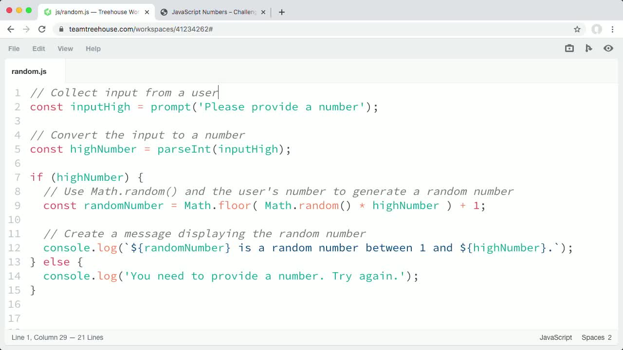 Random Number Challenge – Two Numbers Solution (How To) | JavaScript ...