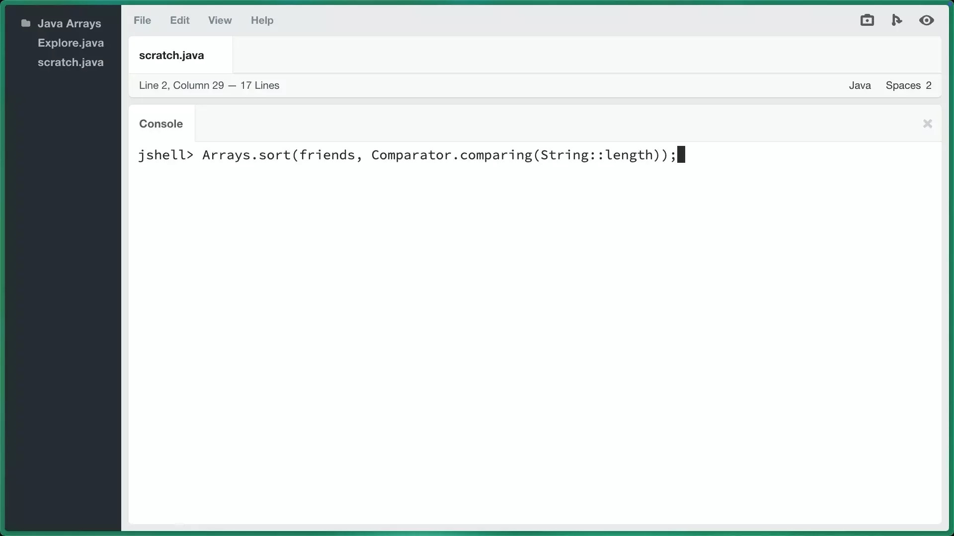 Sorting (How To) | Java Arrays | Treehouse