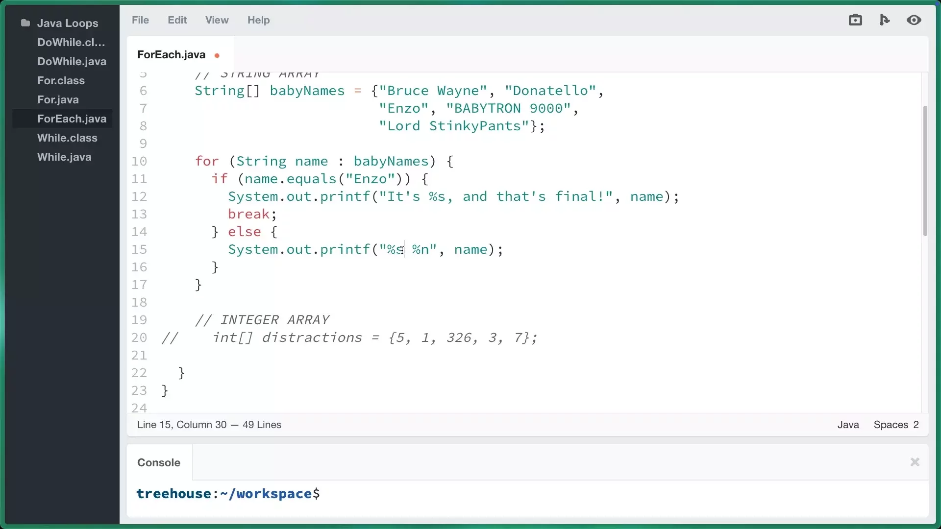 The Enhanced For Loop (How To) | Java Loops | Treehouse