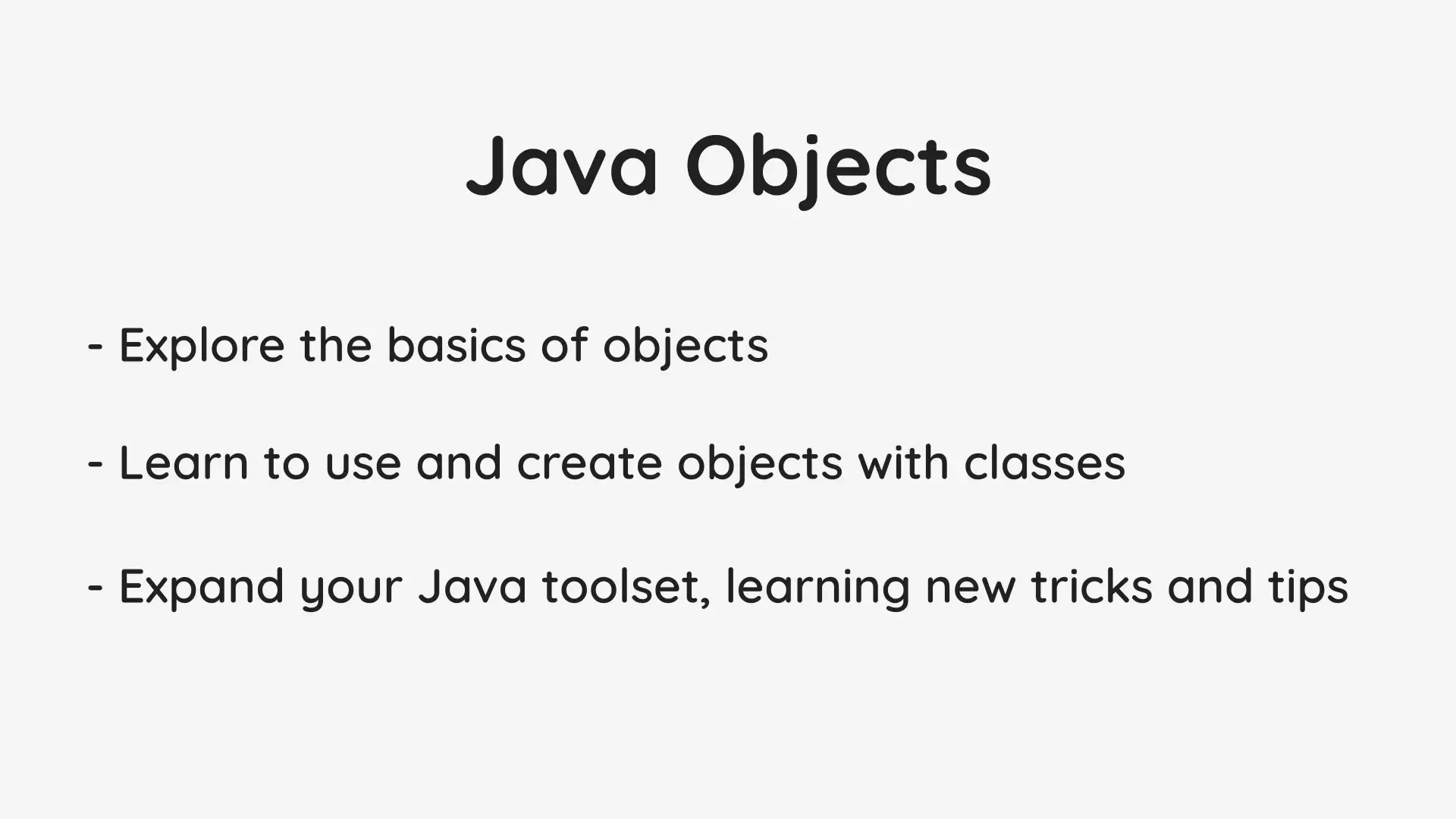 Treehouse Java Certificate Java Objects Course (How To) | Treehouse