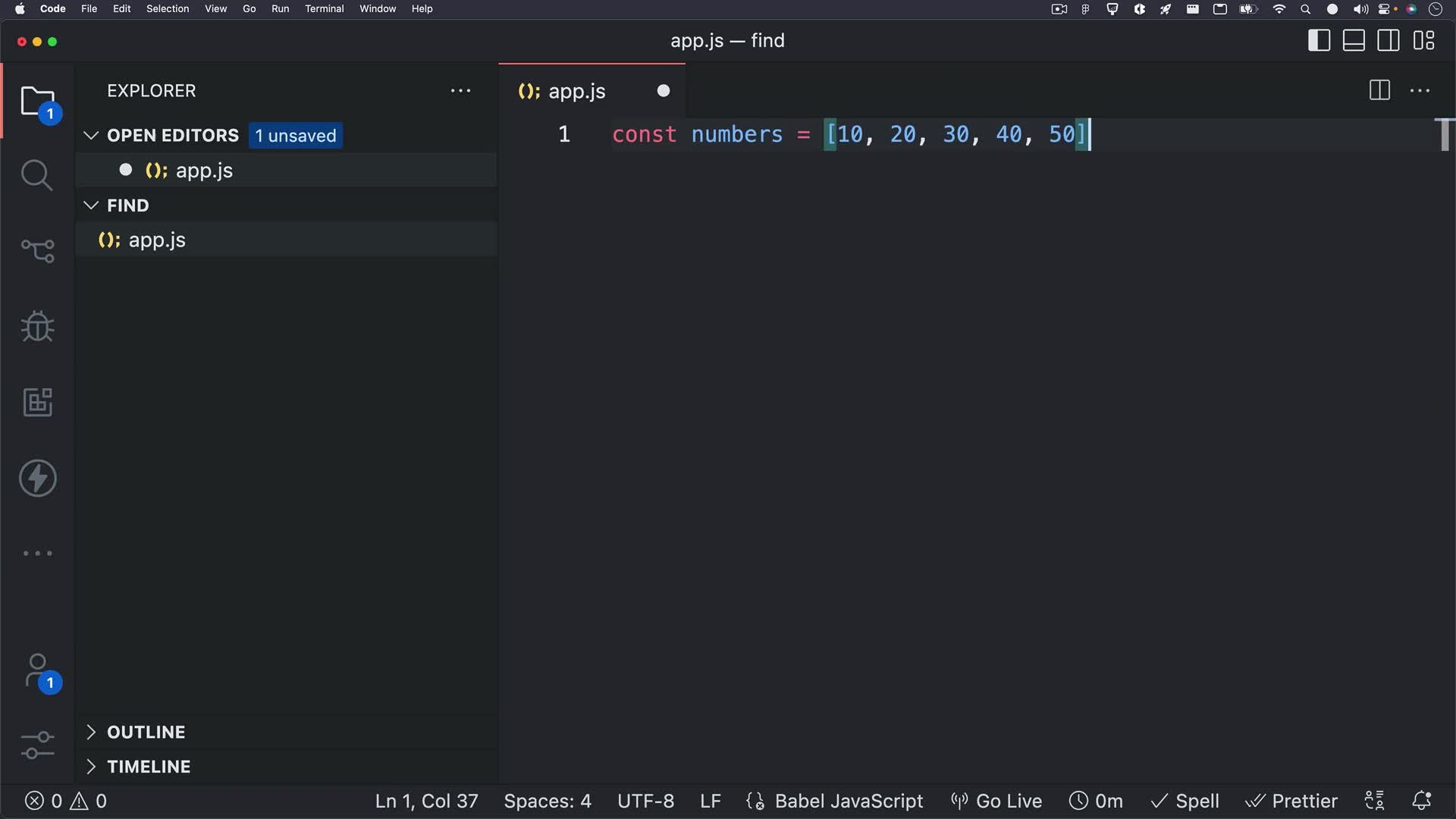 JavaScript Array Methods: find()