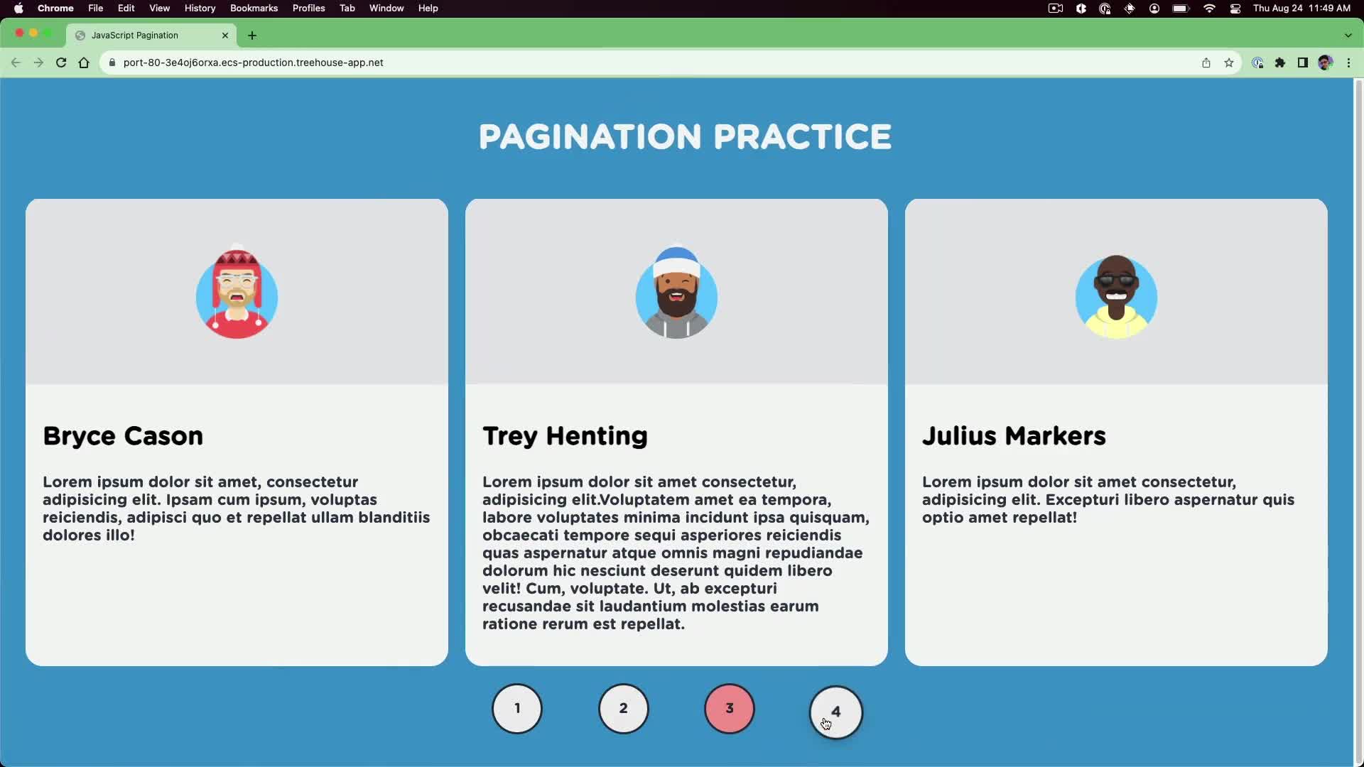 Practice Data Pagination