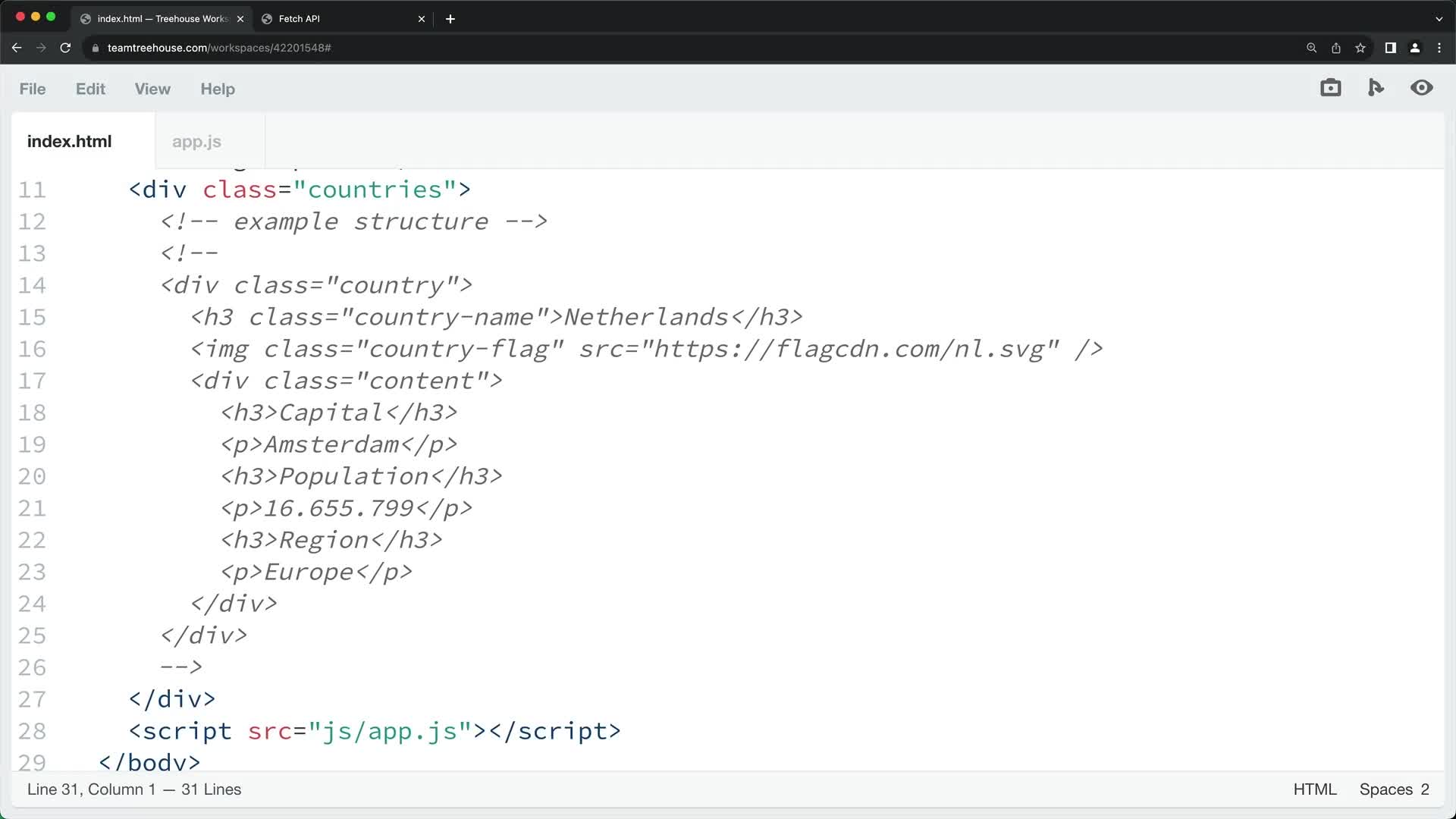 Practice Fetch API (How To) | Treehouse