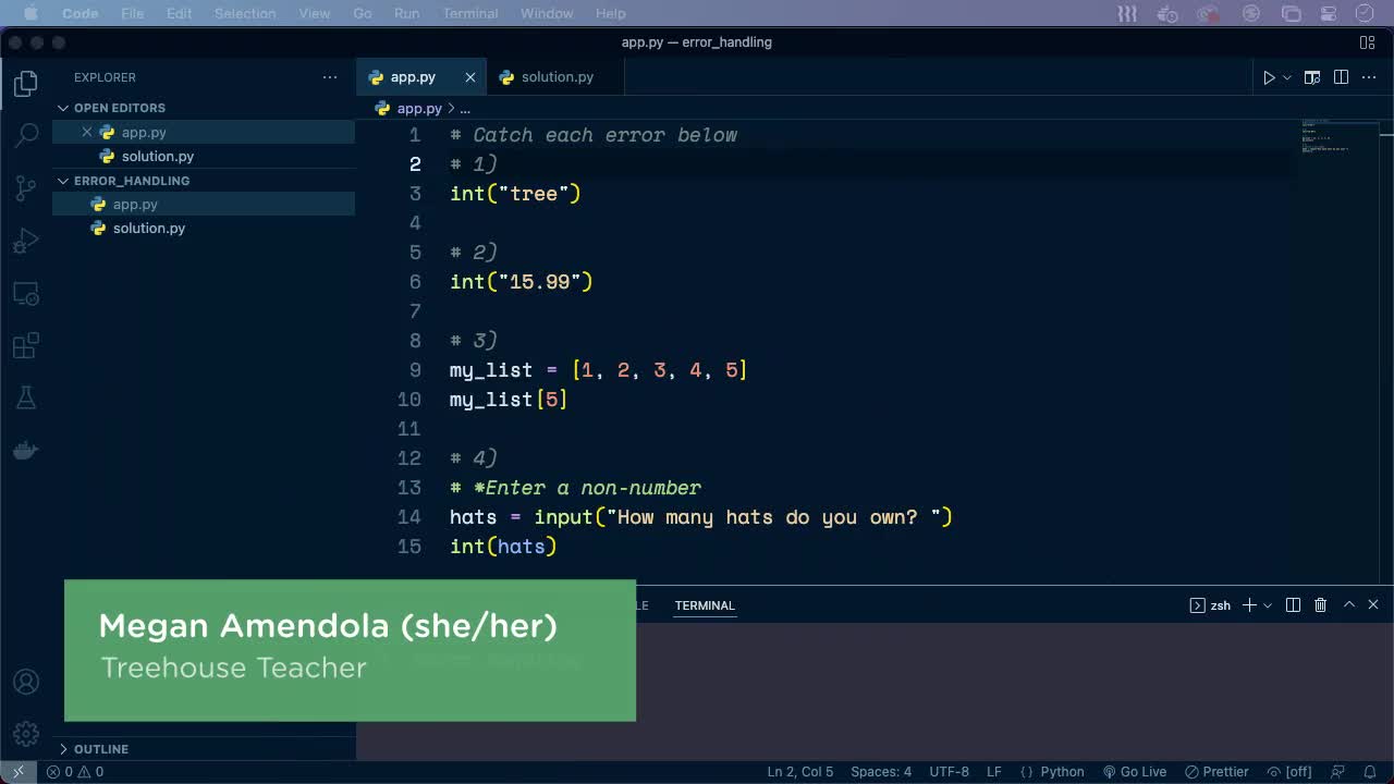 Practice Error Handling