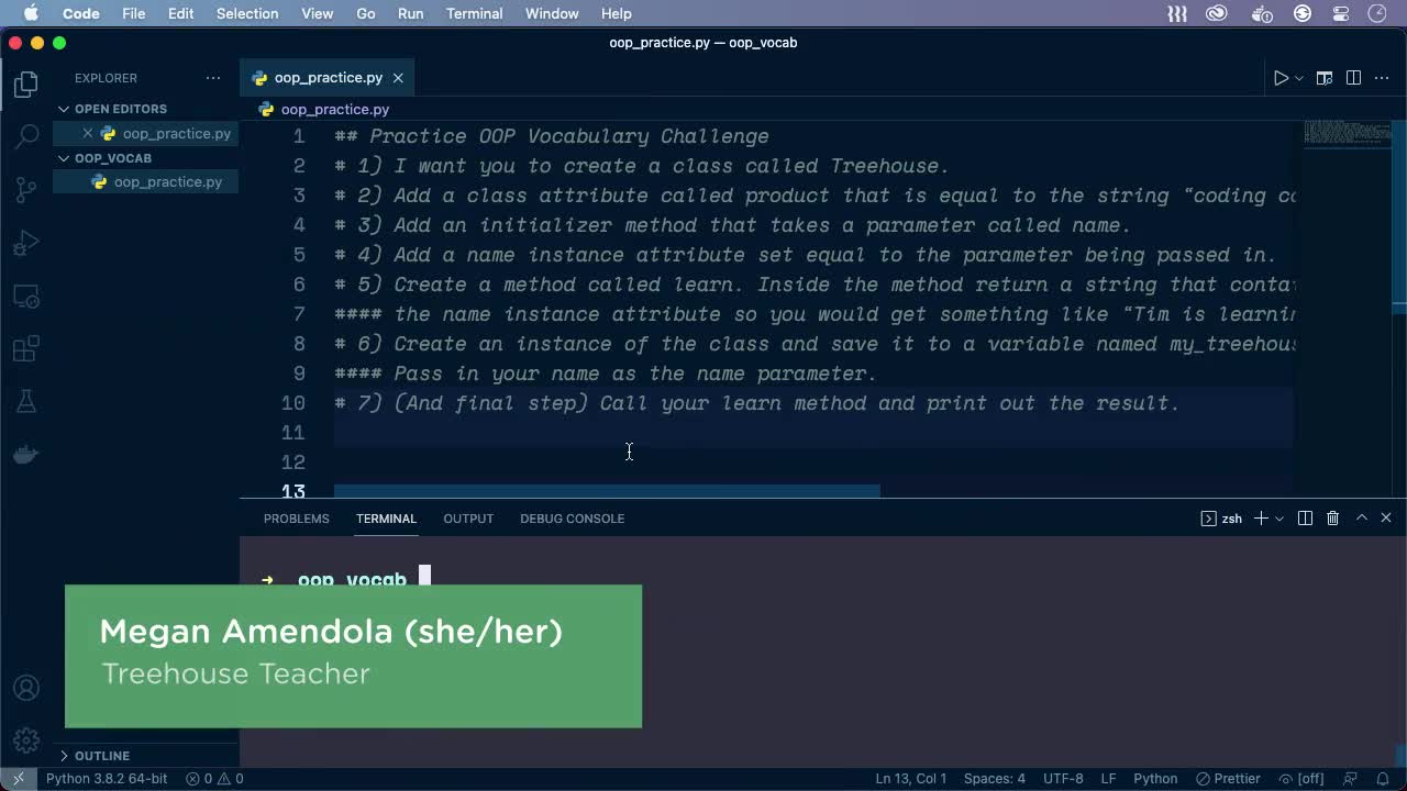 Practice OOP Vocabulary