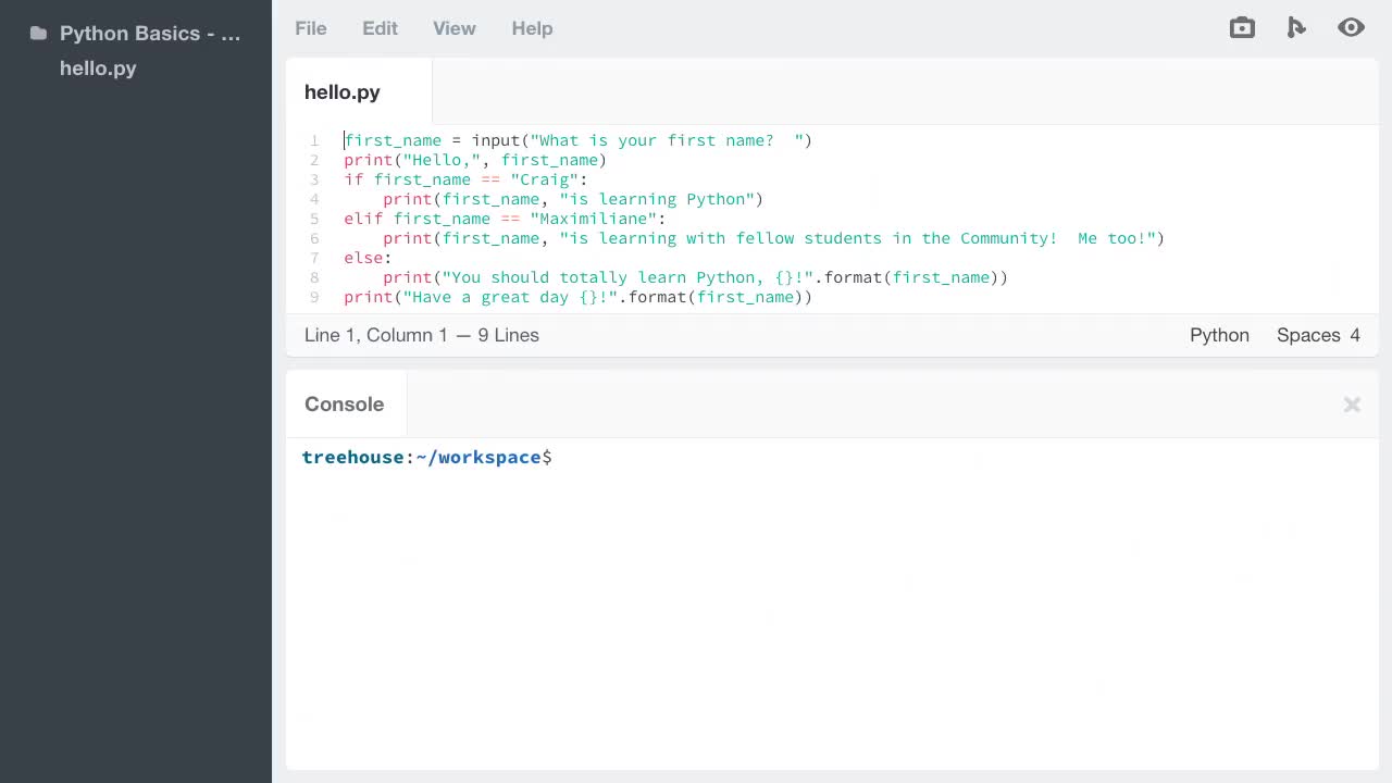 Comparisons (How To) | Python Basics | Treehouse