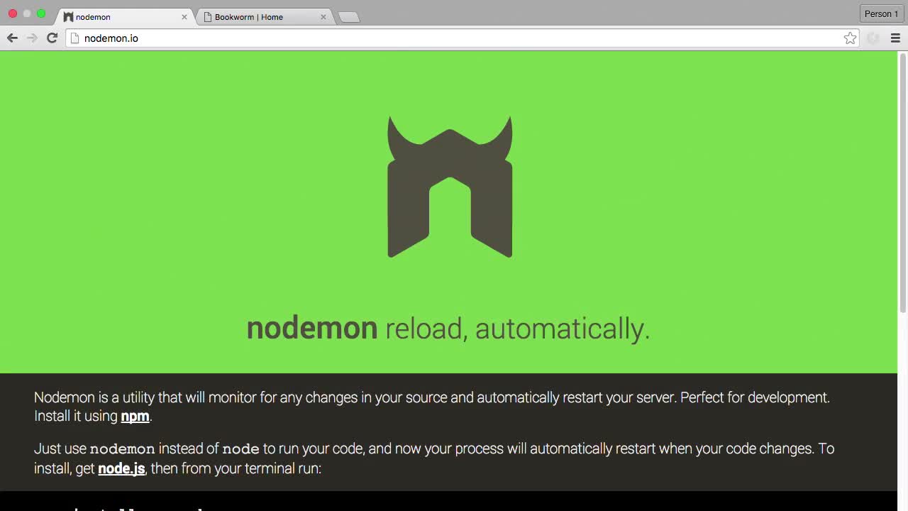 Using Nodemon While Developing an Express App (How To) | User Authentication With Express and Mongo | Treehouse