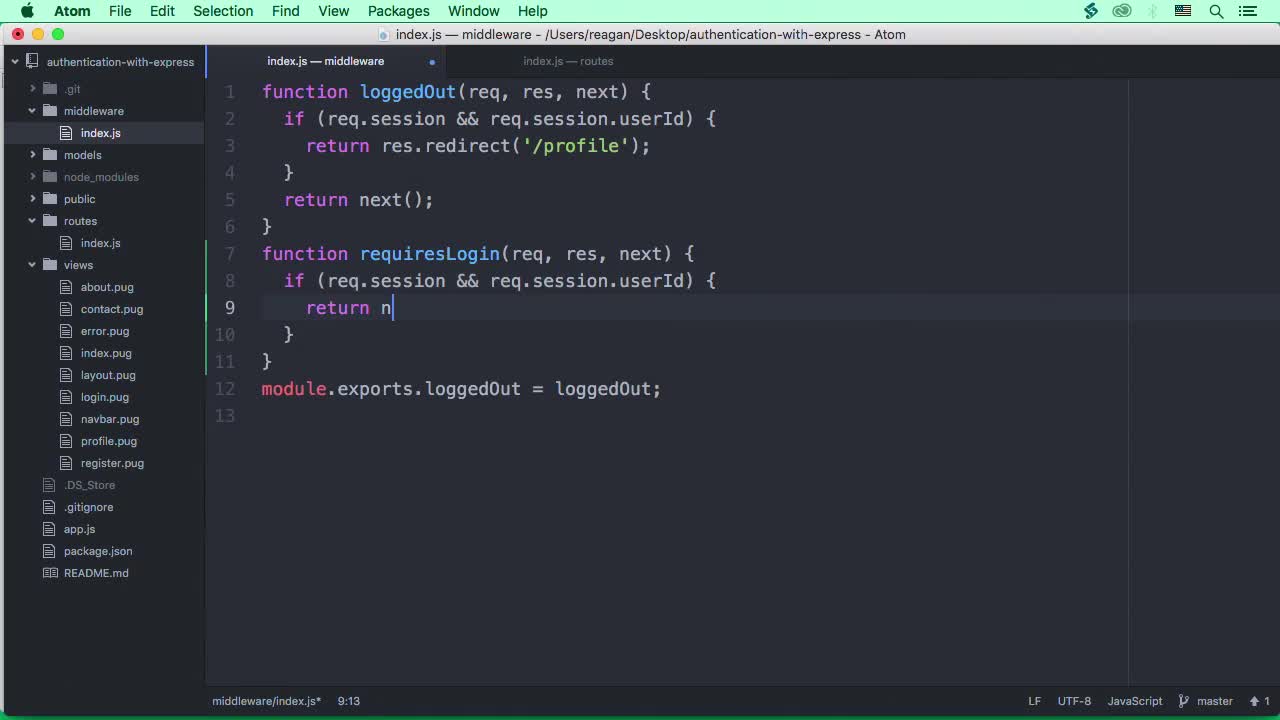 Writing More Middleware (How To) | User Authentication With Express and ...