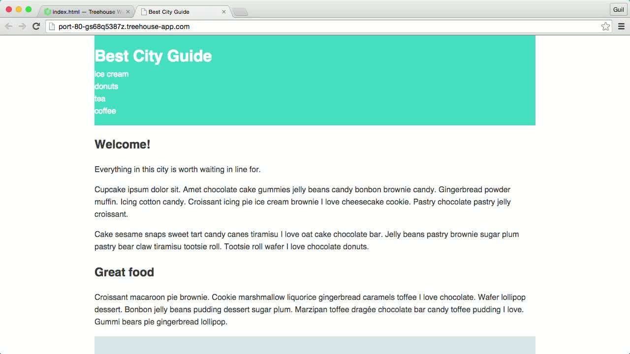 Centering Page Content and Creating a Full-width Header (How To) | Mobile-First CSS Layout | Treehouse