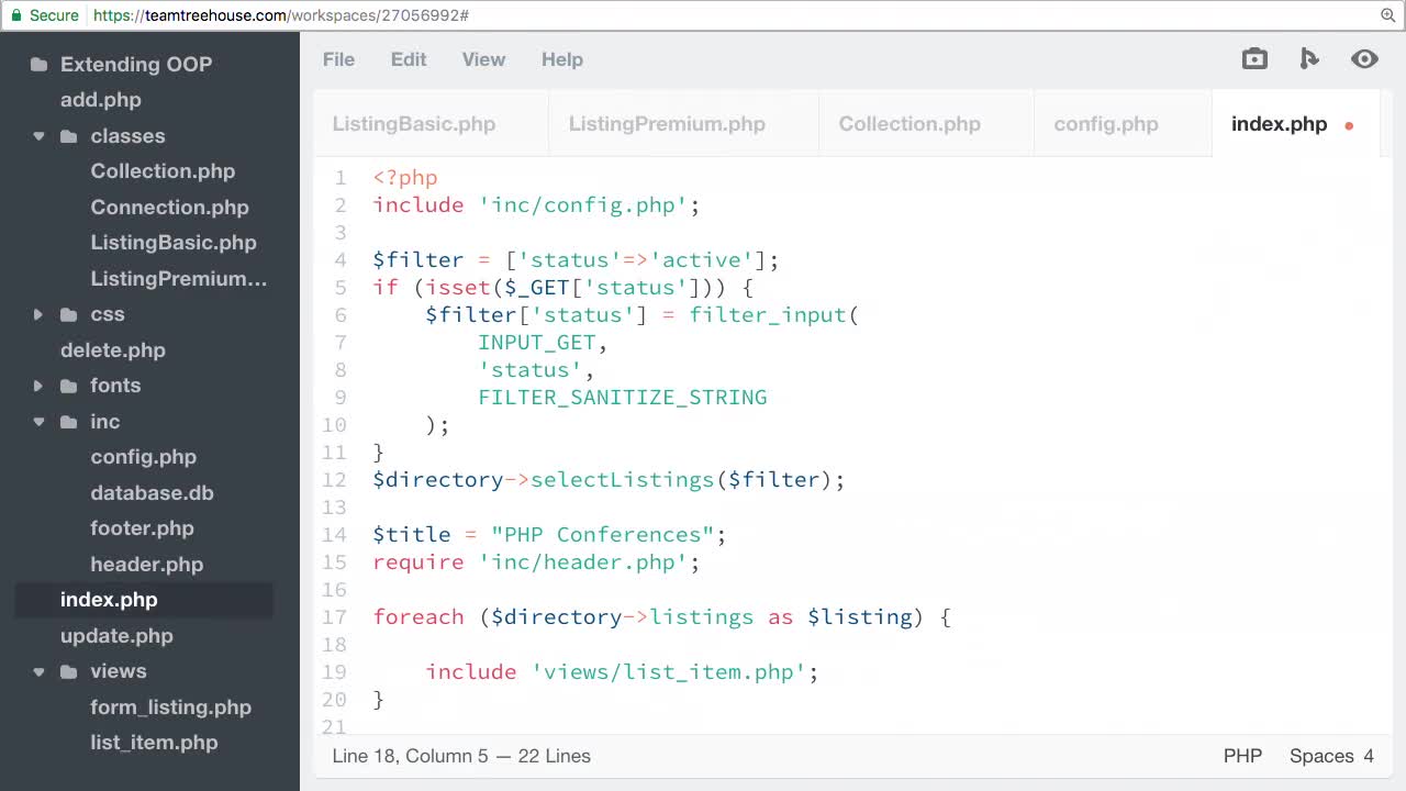 Using Multiple Classes (How To) | Extending Object-Oriented PHP | Treehouse