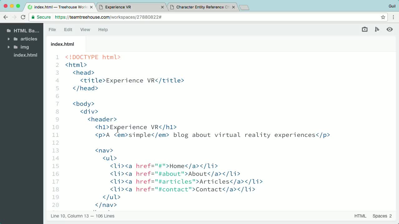 HTML Entities and Reserved Characters (How To) | HTML Basics | Treehouse