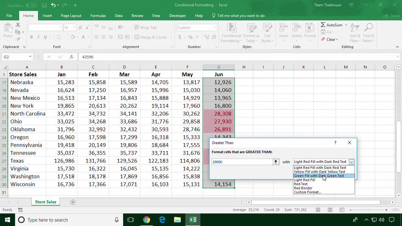 Introducing Conditional Formatting (How To) | Intermediate Excel | Treehouse