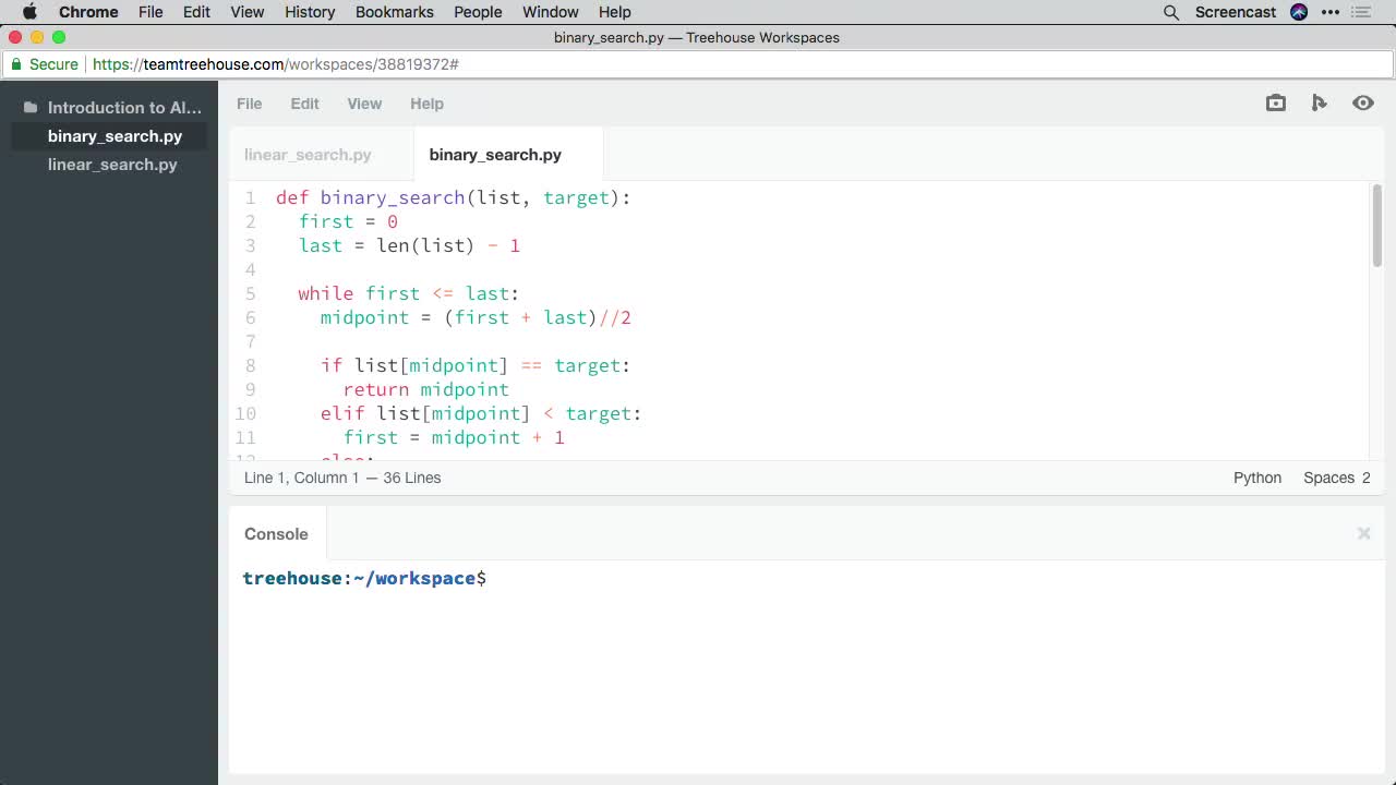 Recursive Binary Search (How To) | Introduction to Algorithms | Treehouse