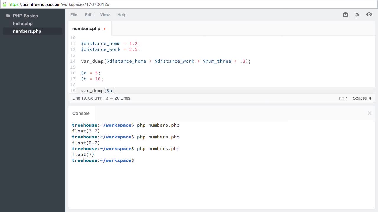 Arithmetic Operators (How To) | PHP Basics | Treehouse