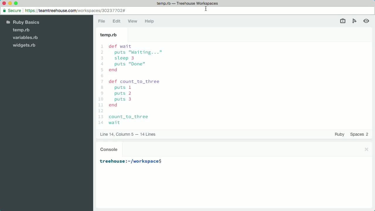 Method Arguments (How To) | Ruby Basics | Treehouse