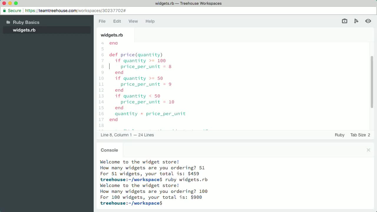 Boolean Operators (How To) | Ruby Basics | Treehouse