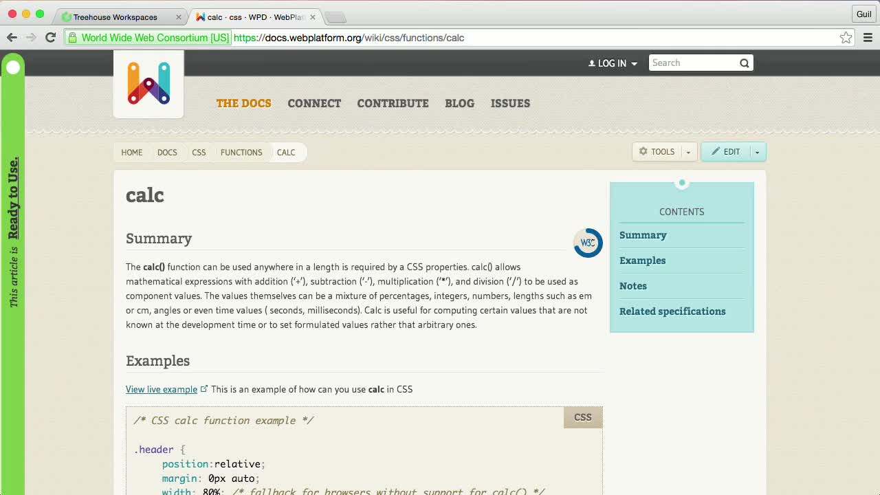 The CSS calc() Function