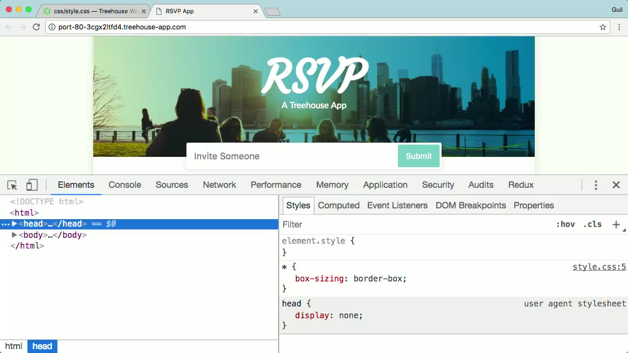 Viewing Inherited and User Agent Styles (How To) | Debugging CSS with Chrome DevTools | Treehouse