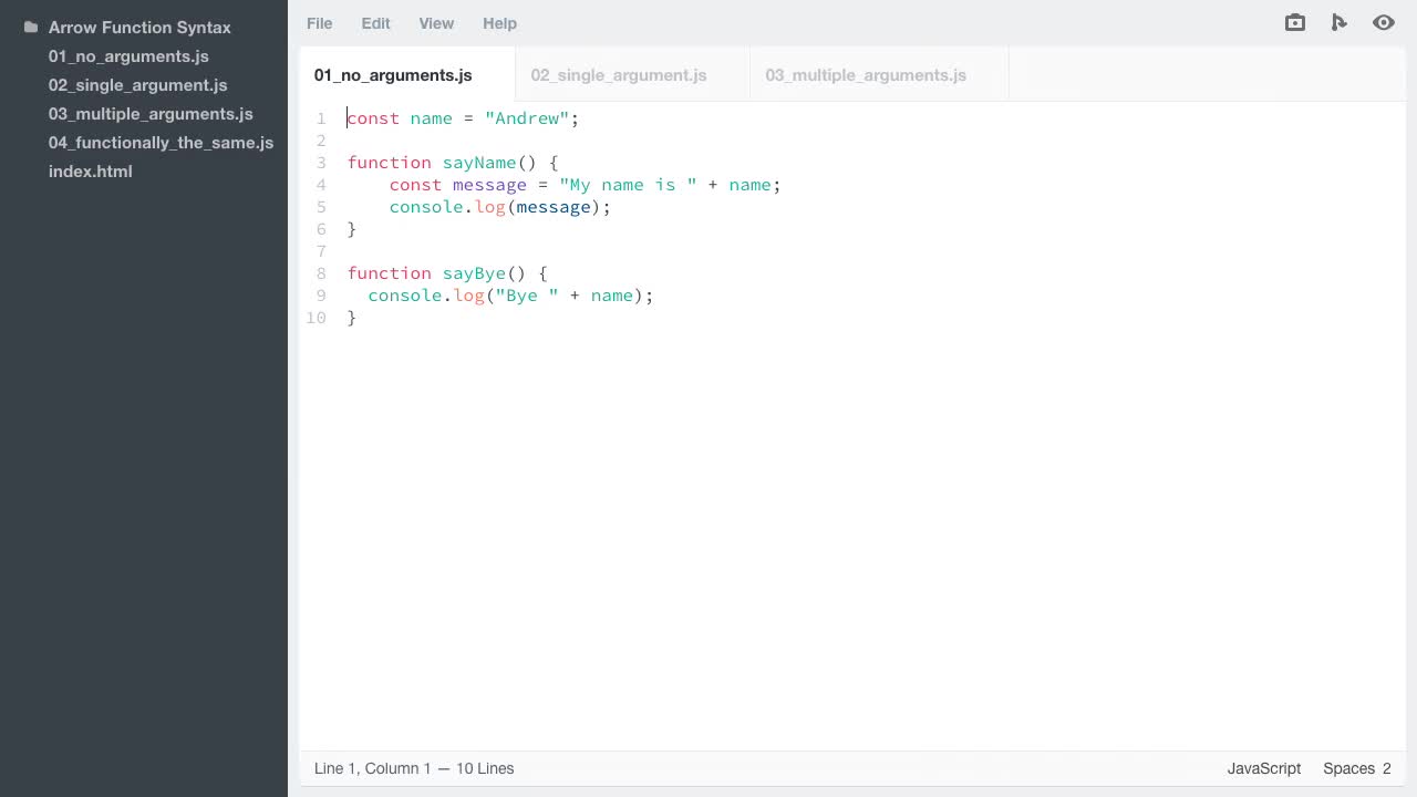Introducing Arrow Function Syntax
