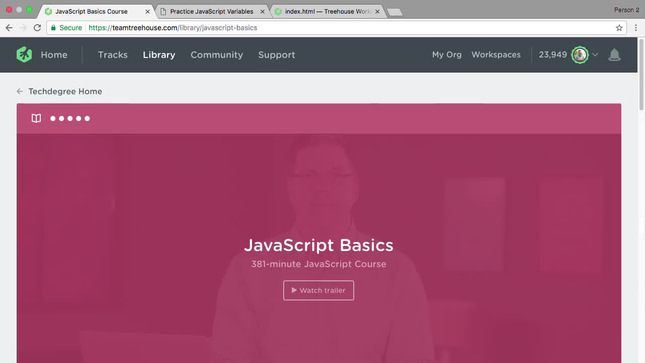 Practice Basic Variables, Input & Output in JavaScript (How To) | Treehouse