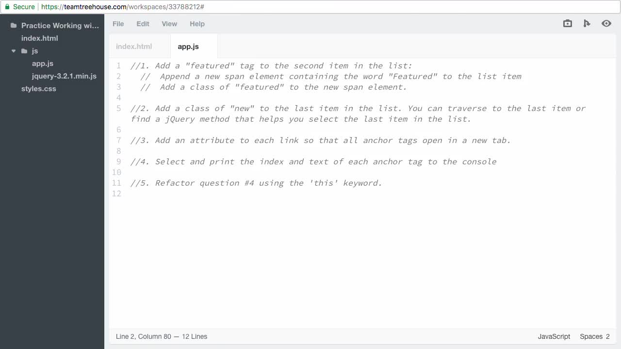 Practice Working with jQuery Collections 