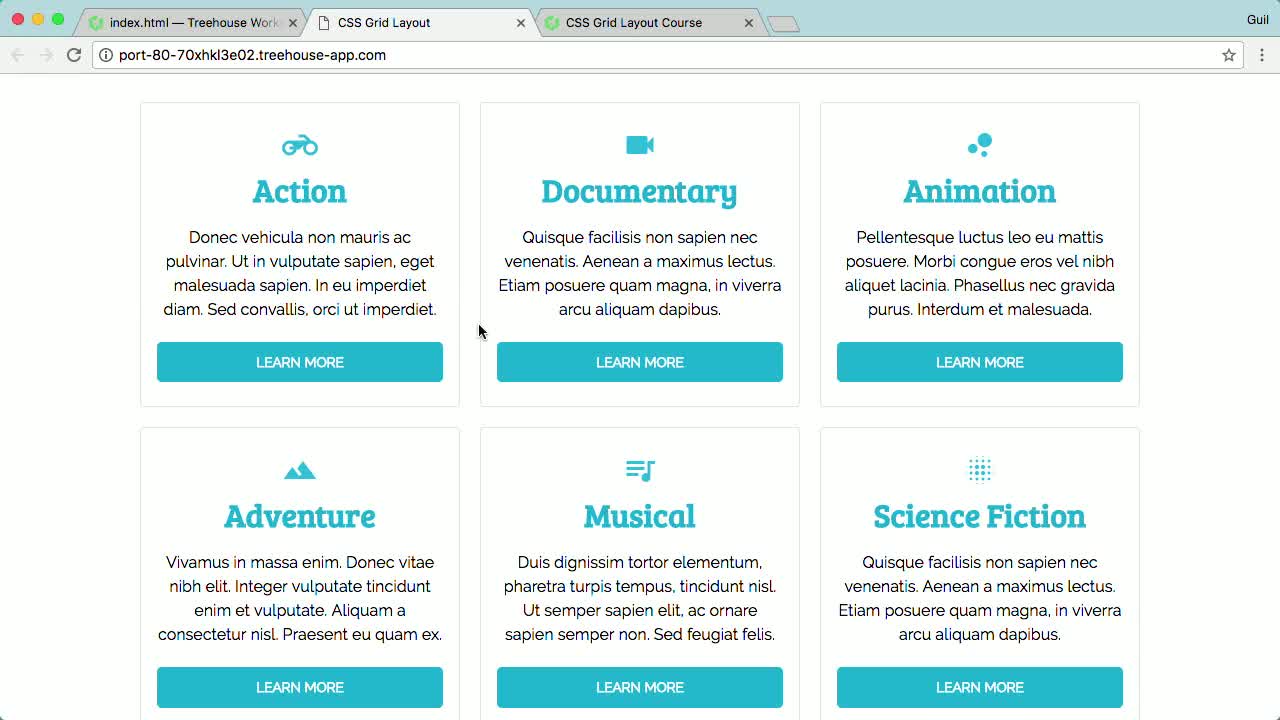 Practice Flexible CSS Grid Layout