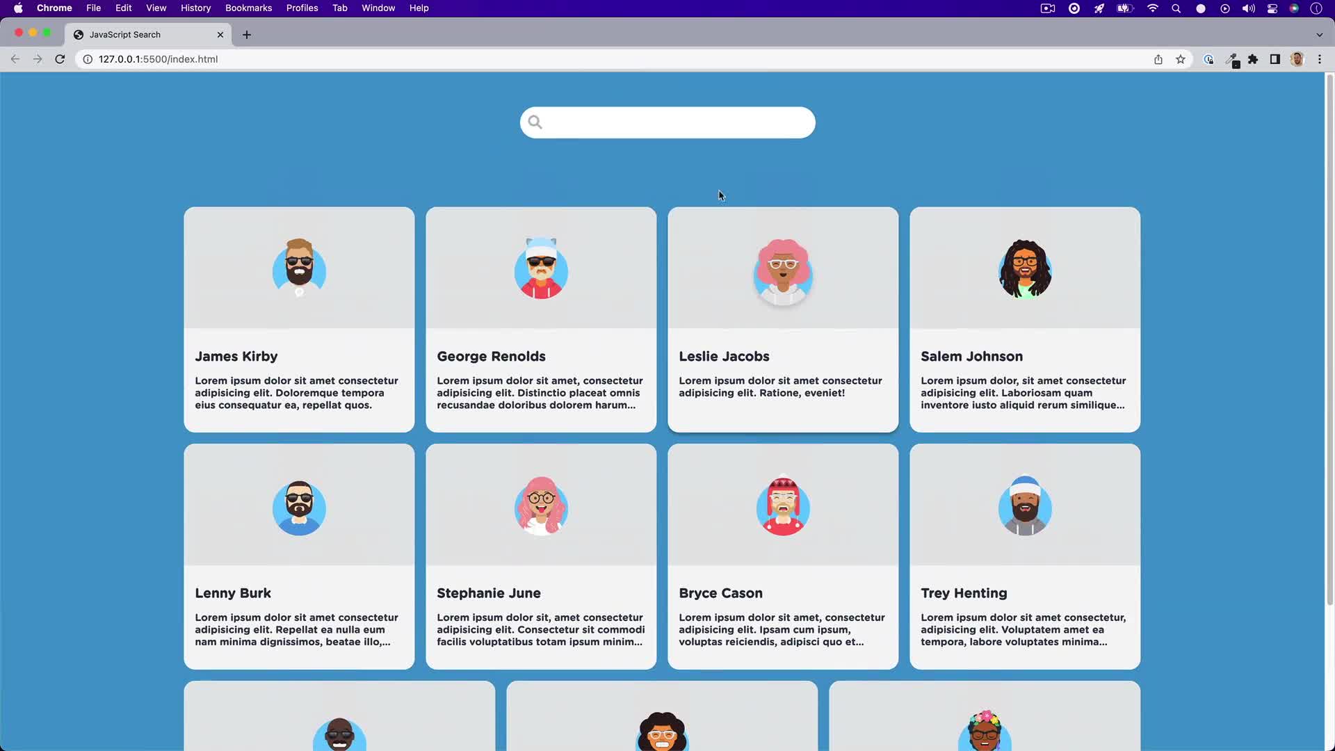 JavaScript Search