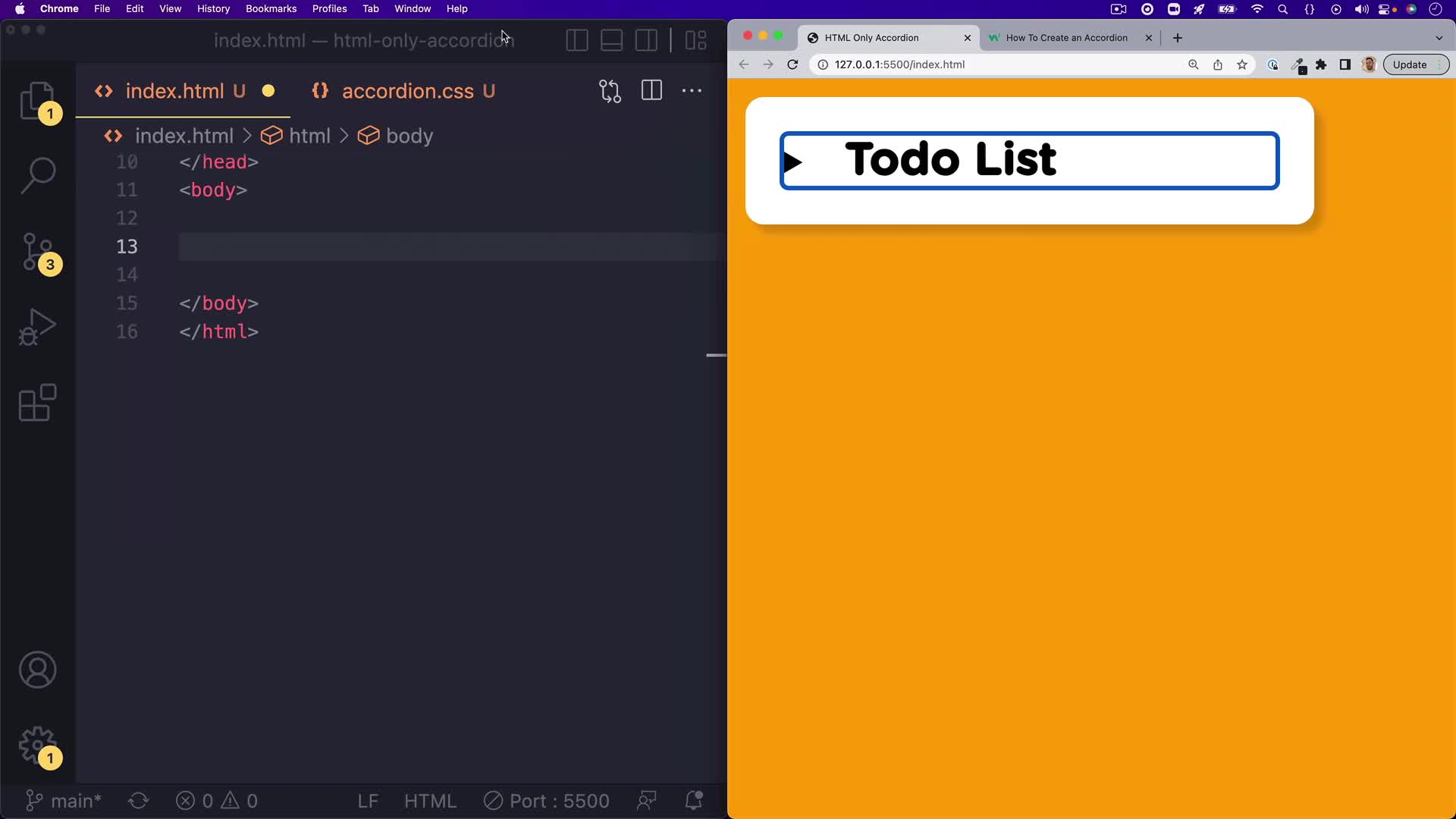 HTML-Only Accordion
