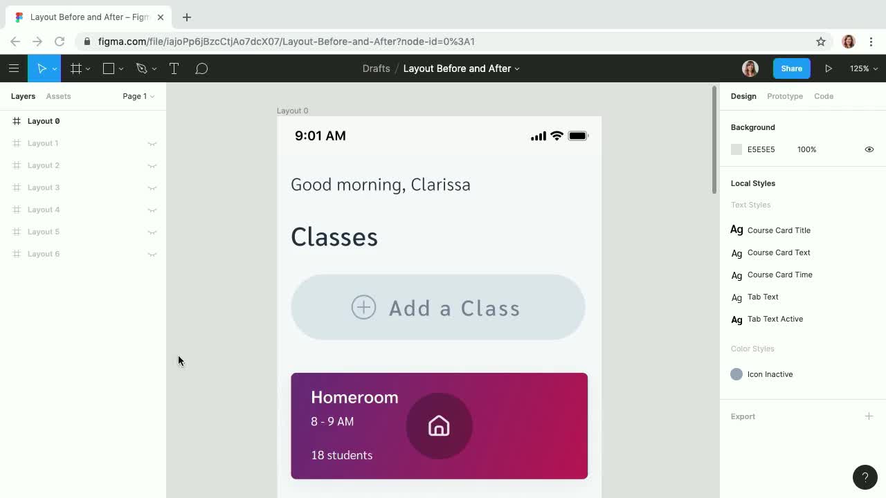 Before and After: Layout