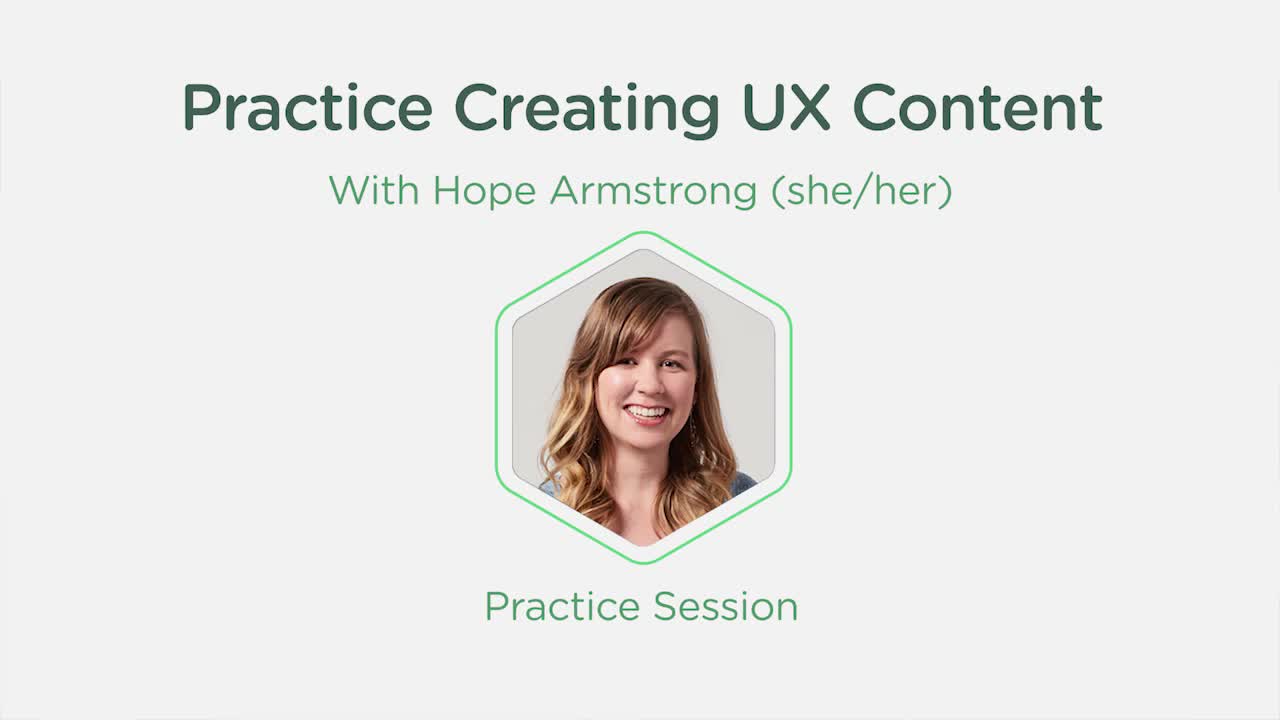 Practice Creating UX Content